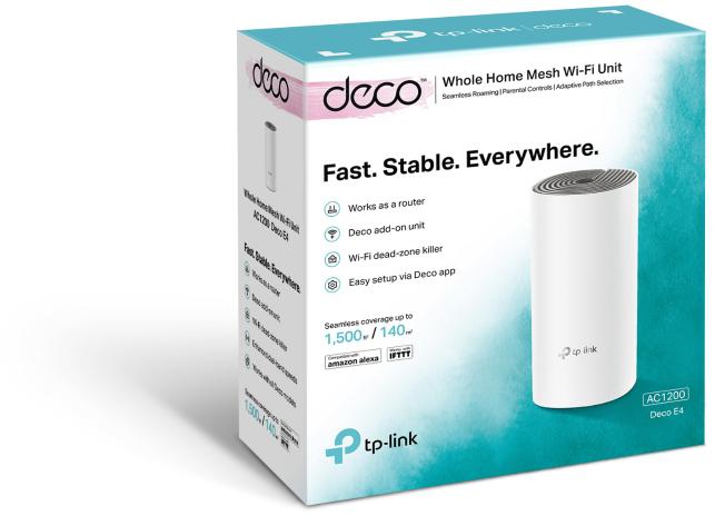 DOMOWY SYSTEM WI-FI MESH TP-LINK DECO E4 (1-pack) - obrazek 4