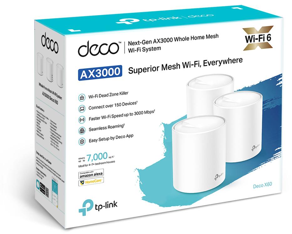 DOMOWY SYSTEM WI-FI MESH TP-LINK DECO X60 (3-PACK) - obrazek 4